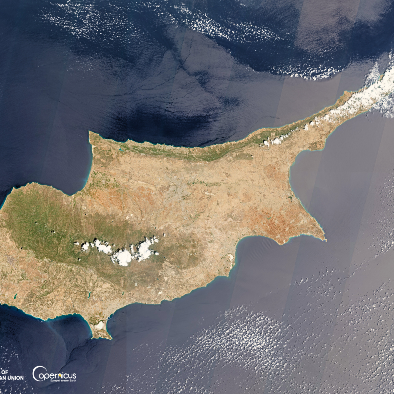 Aphrodite's island from Space 