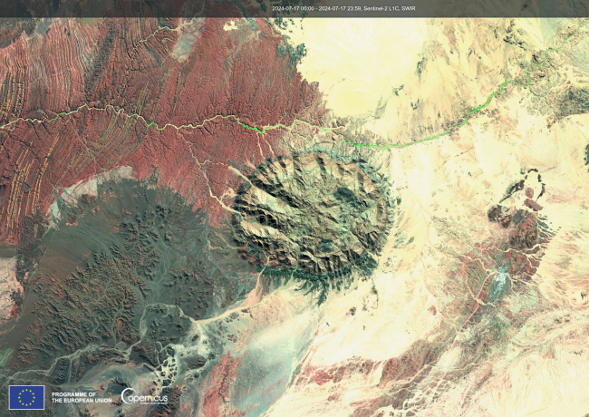 A surreal view of Mountain Brandberg in Namibia